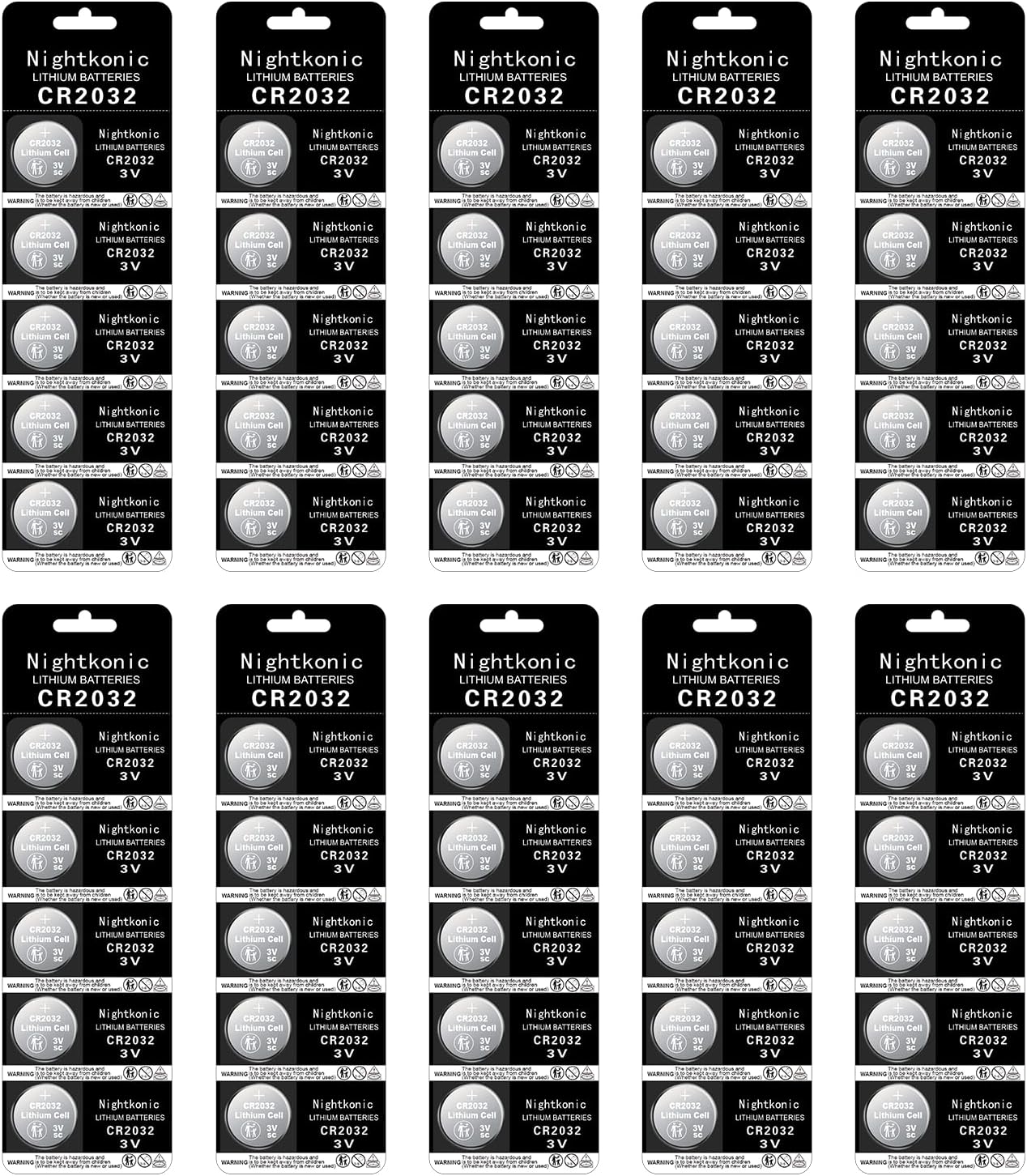 Nightkonic CR2032 3V Lithium Coin Battery